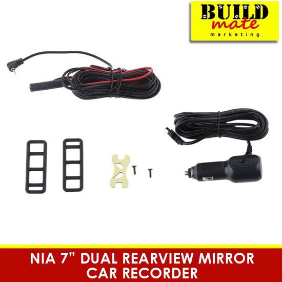 NIA 7" Dual Rearview Mirror Dashcam Car Recorder