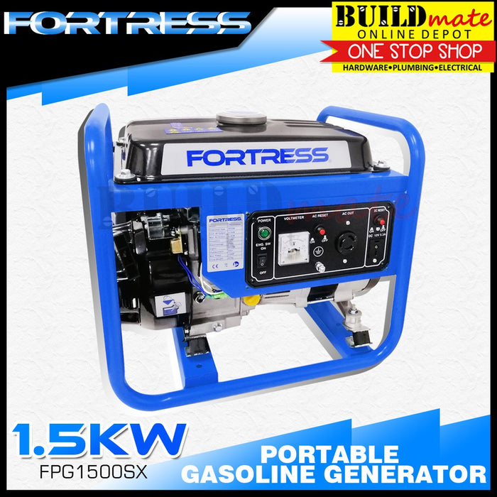 FORTRESS Portable Gasoline Generator 1.5kW FPG1500SX •BUILDMATE•