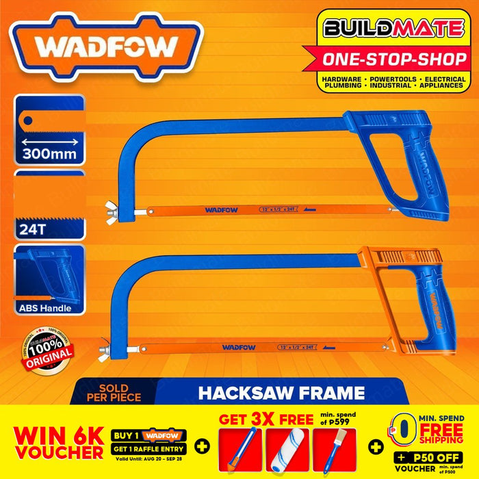 WADFOW Hacksaw Frame 12" Inch 300mm Hand Saw With 1pc Blade [SOLD PER PIECE] •BUILDMATE• WHT