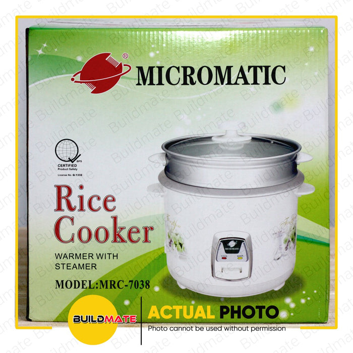 Cookmate Rice Cooker MICROMATIC Rice Cooker with Steamer 1.8L 10 CUPS MRC-7038 •BUILDMATE ...