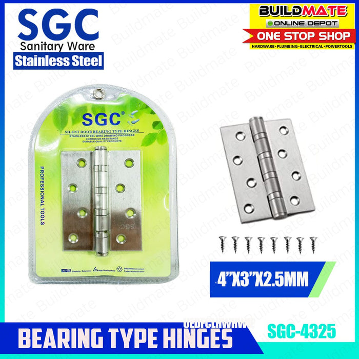 S.G.C. Stainless Steel Bearing Type Hinges SOLD IN PAIR •BUILDMATE•