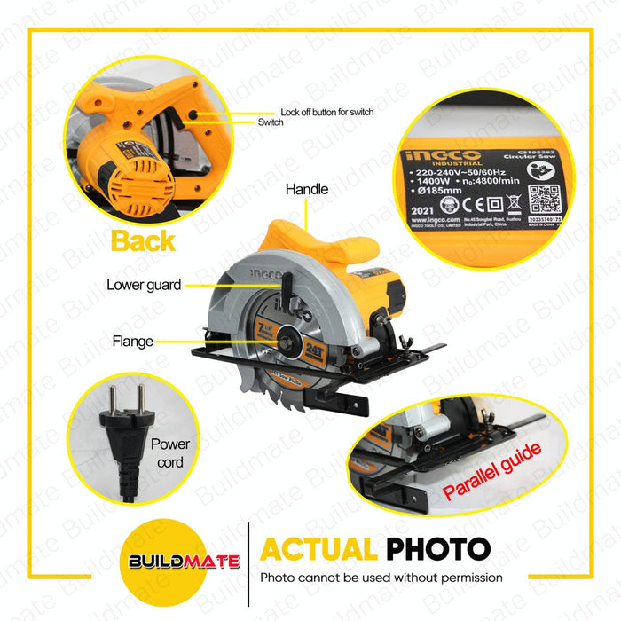 Wood Top Circular Saw 2021 INGCO 1600W Wood Electric Circular