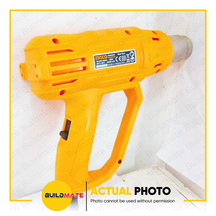 BUILDMATE Ingco Heat Gun 2000W Hot Air with Nozzle Plastic Sealer Heater Blower Heat Shrink SOLD PER PIECE HG2000385 / HG200047 / HG200078 - IPT