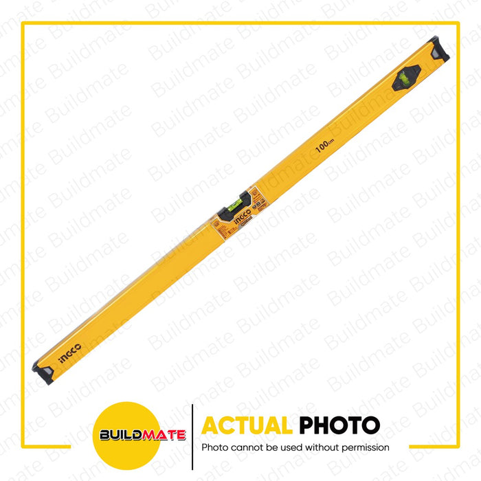 BUILDMATE Ingco 100CM Spirit Level Double Side Milled Leveling Aluminum Bubble Leveler Box Tool HSL58100 - IHT