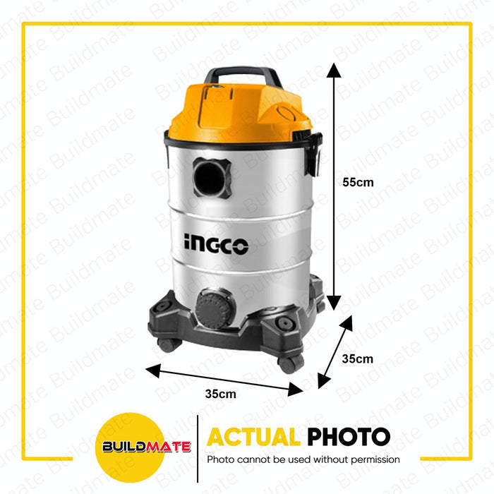 INGCO Wet and Dry Vacuum Cleaner 30L 1300W VC13301 •BUILDMATE• IPT