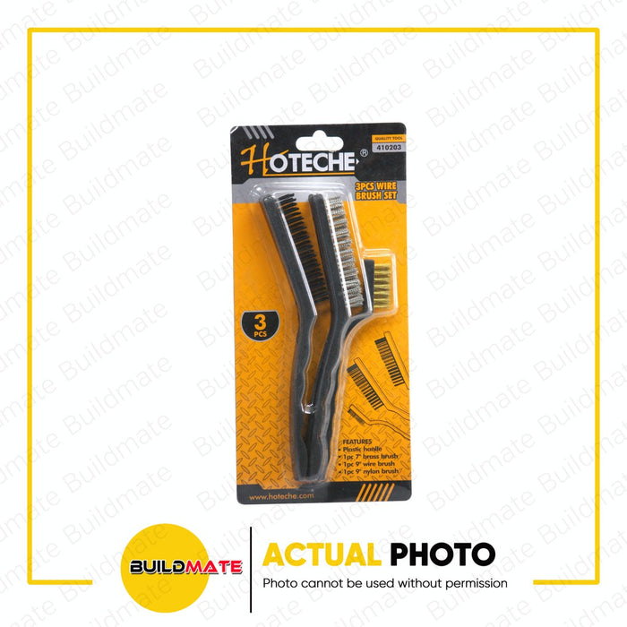 HOTECHE 3PCS/SET Wire Brush Set HTC-410203 •BUILDMATE•