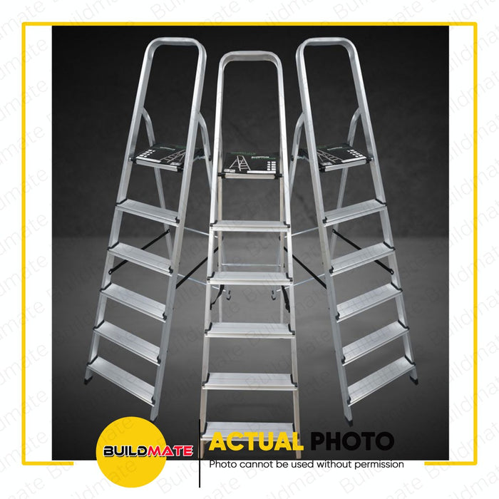GREENFIELD 6 STEP Aluminum Home Ladder AFC0106C- 06-04-00006 •BUILDMATE•