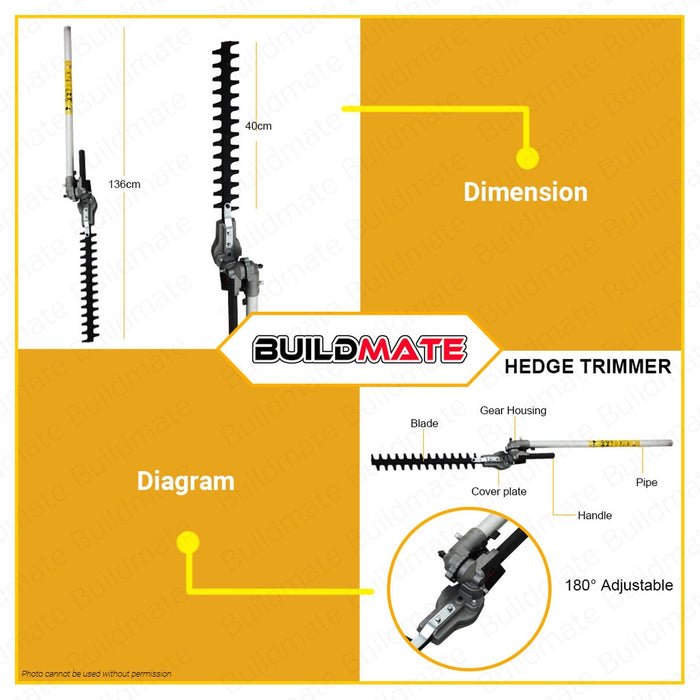 POWERHOUSE 4 IN 1 MULTI FUNCTION 4 STROKE BRUSH CUTTER HEDGE TRIMMER & MINI SAW PH-MFBC-4GX35M PHI