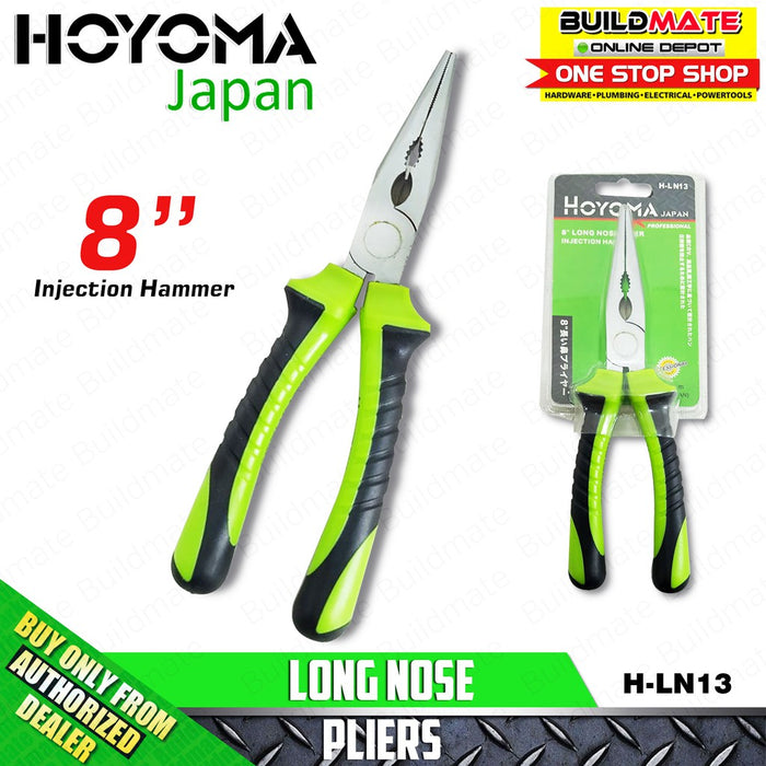 HOYOMA Injection Long Nose Pliers 6" / 8" Inch Side Cutter for Bending Wire & Small Object •BUILDMATE• HYMHT