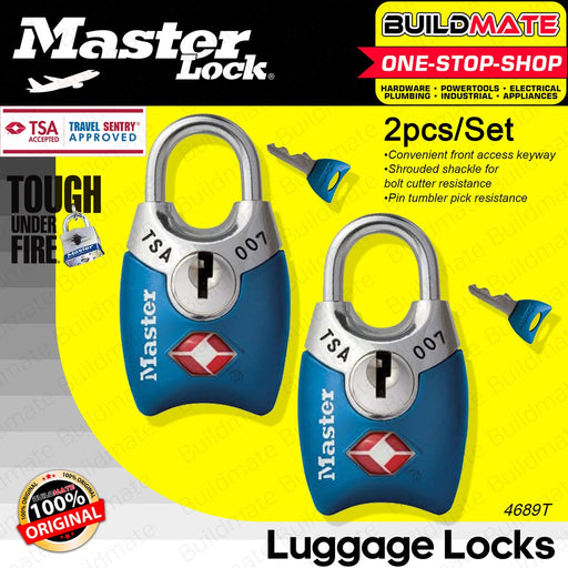 MASTER LOCK TSA Key Alike Padlock #4689T 2 pcs x 25mm RANDOM COLOR AUTHENTIC •BUILDMATE•