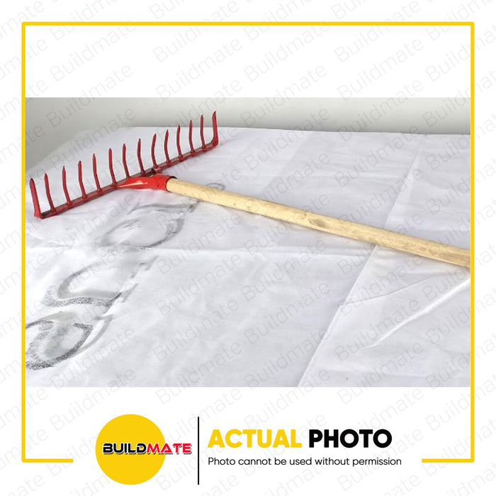 BUTTERFLY Garden Rake R103 (POINTED / RED) •BUILDMATE•