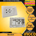 INGCO Universal Electric Socket Outlet 1 Gang with Single Pole Switch HESST184211 •BUILDMATE• IHT
