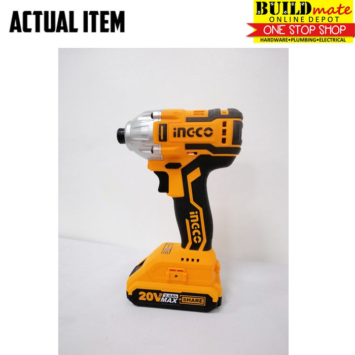 INGCO Cordless Lithium-Ion Impact Driver BRUSH LESS MOTOR CIRLI2002 •BUILDMATE• ICPT