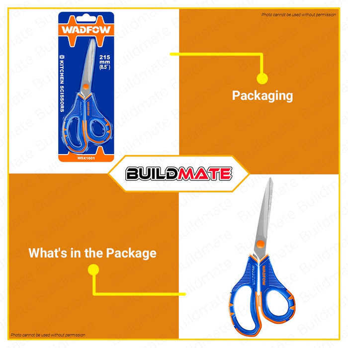 WADFOW Scissor 8" Inch | 8.5" Inch Multi Purpose Scissors [SOLD PER PIECE] Steel •BUILDMATE• WHT