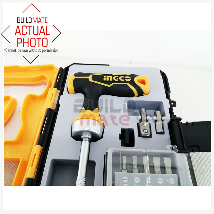 INGCO T-Handle Wrench Screwdriver 25PCS/SET HKSDB0258  •BUILDMATE• IHT