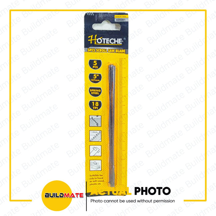 HOTECHE 5PCS/SET Scroll Saw Blade 5" 18TPI 620301 •BUILDMATE•
