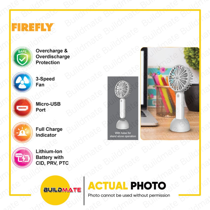 FIREFLY Portable Handy Stand Fan 4W with Mobile Phone Holder FEL810 •BUILDMATE•