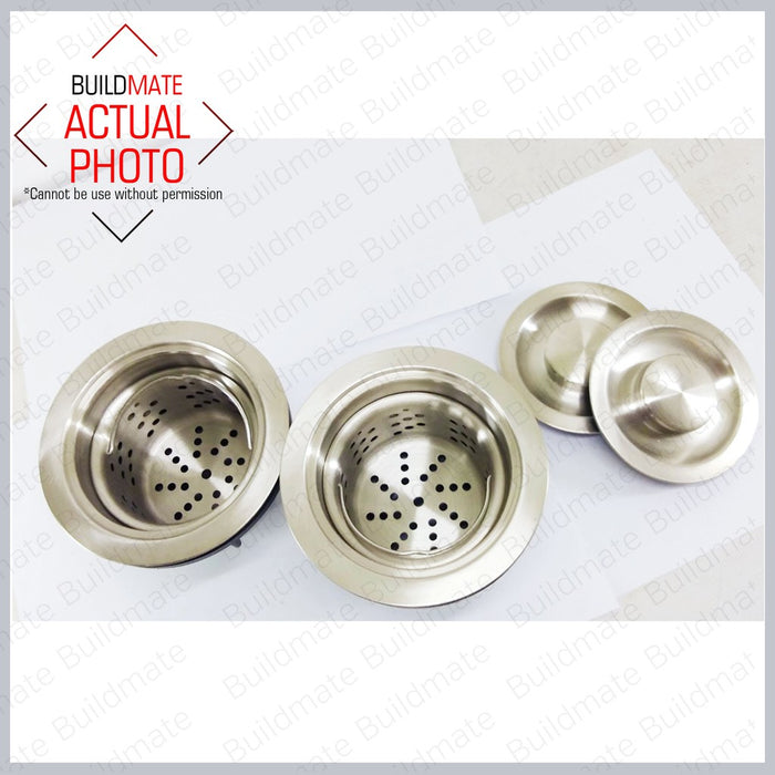 SUGI DOUBLE Bowl Stainless Steel Kitchen Sink with Table and Fittings SD4118 •BUILDMATE•