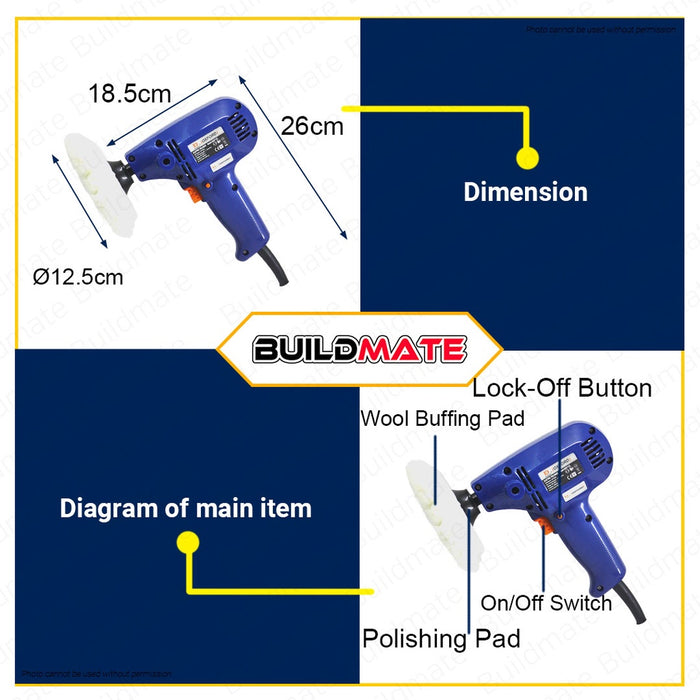 OXFORD England Electric Polisher 450W 5" Ø125mm OXEP125 / HOYOMA GV5000 •BUILDMATE•