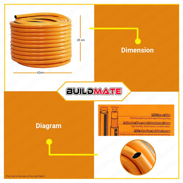 INGCO 3/4" PVC Hose 50m 300PSI For Gardening High Quality HPH5001 •BUILDMATE• IHT