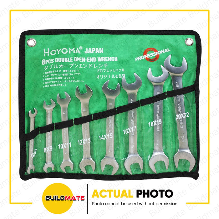 HOYOMA JAPAN Matte Double Open End Wrench 8PCS/SET •BUILDMATE• HYMHT