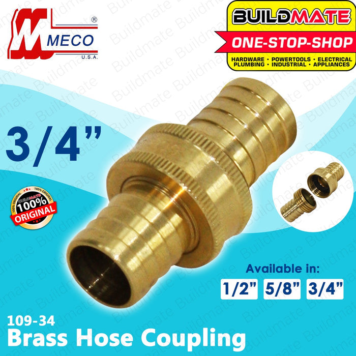 MECO Brass Hose Coupling Adapter Set 1/2" 5/8" 3/4" SOLD PER PIECE AUTHENTIC •BUILDMATE•