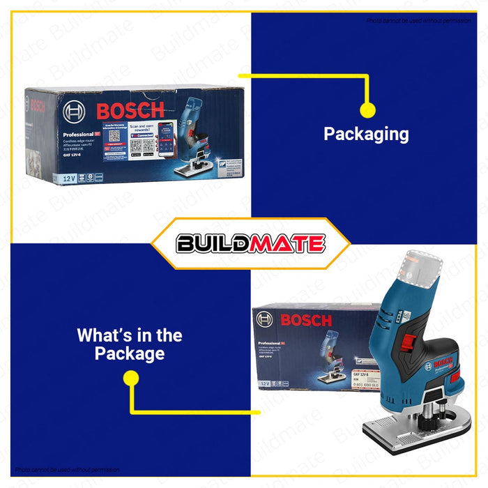 BOSCH Professional Cordless Lithium Ion  Palm Router Solo  GKF 12V-8 06016B00L0 •BUILDMATE• BLC