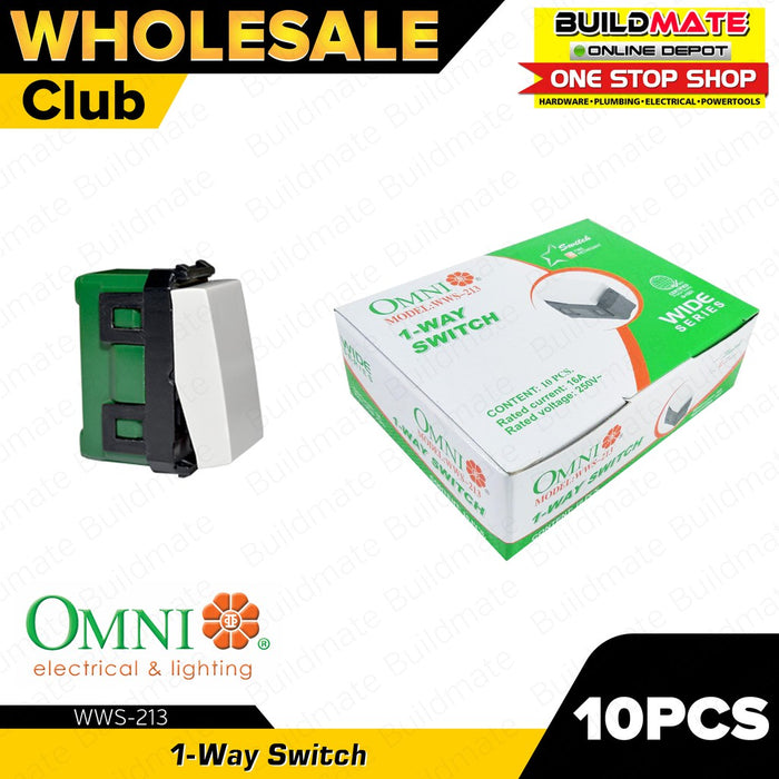 [WHOLESALE] (10PCS) OMNI 1-Way Switch 16A Wide Series WWS-213 •BUILDMATE•