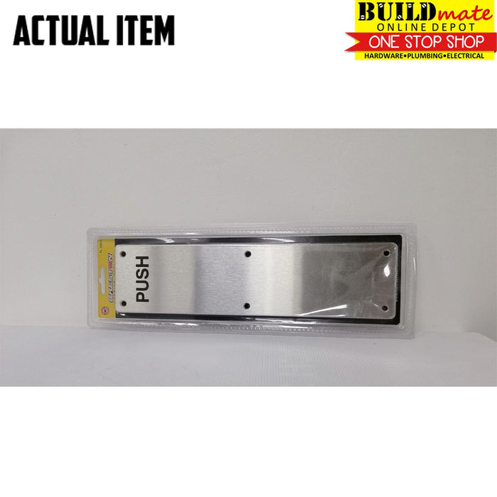 BUILDMATE Creston Stainless Steel Door Sign Indicator Push / Pull Handle Door Plate Label Entrance Signage SOLD PER PIECE FL-394SS / FL-395SS