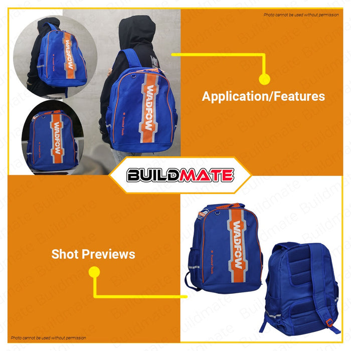 WADFOW Tools Bag Pack Waist Storing Hand Tools Bagpack Kit Polyester WTG4100 •BUILDMATE• WHT