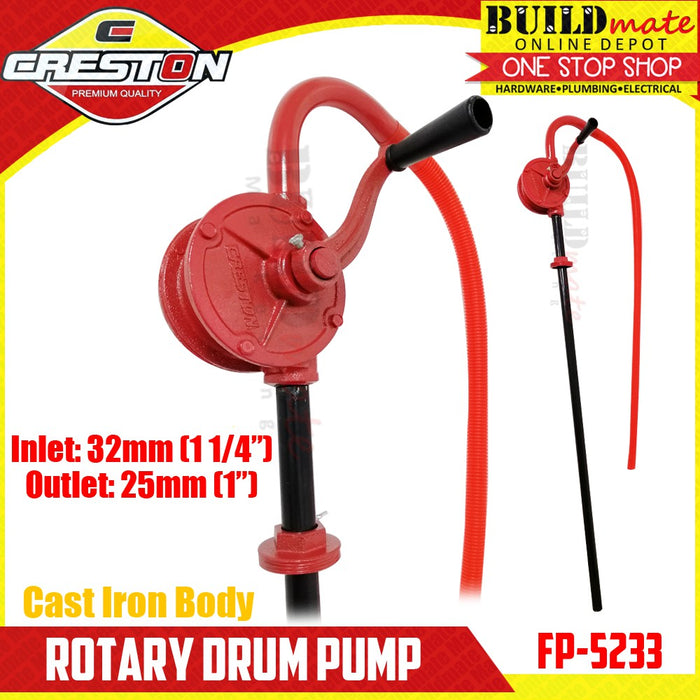 CRESTON Drum Pump Hand Operated Rotary 32mm FP-5233