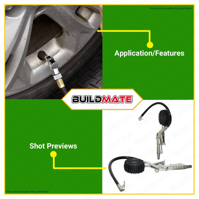 HOYOMA Air Inflator And Gauge Kit Tire Air Pressure Air Compressor Tire Inflator IG-1K •BUILDMATE•