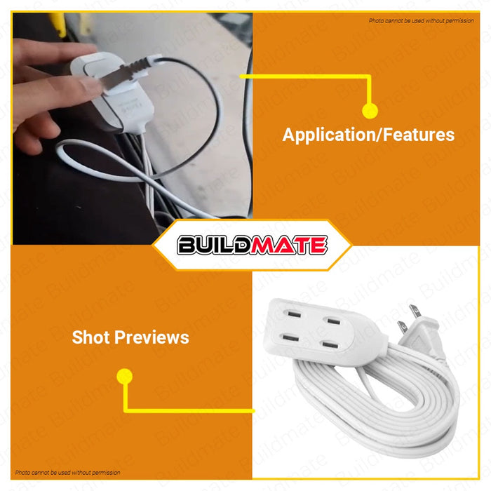 OMNI Dual Portable Extension Cord Set 6 Meter Wire WDP-306 •BUILDMATE•
