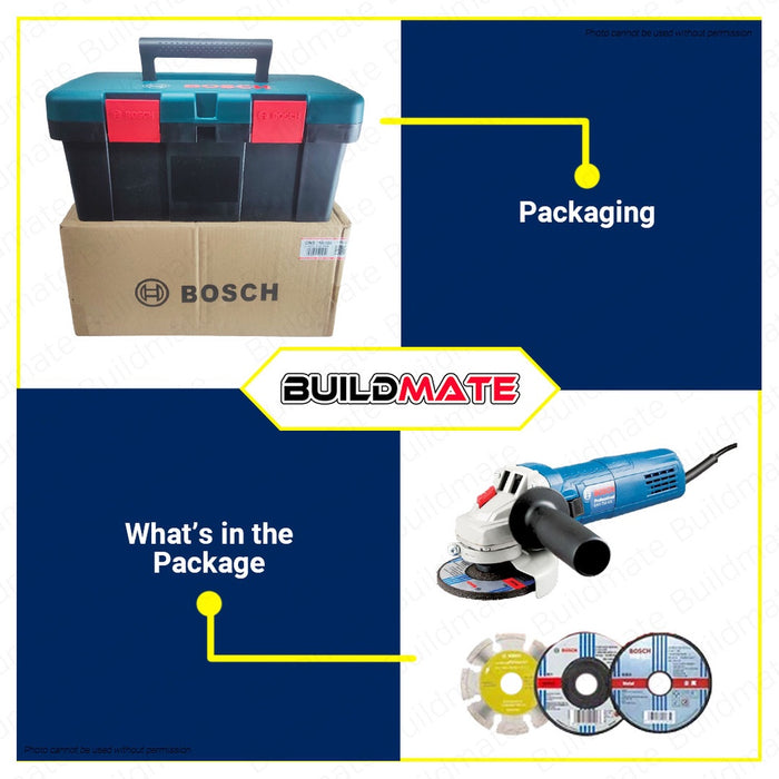 [COMBO KIT] BOSCH Professional Angle Grinder GWS 750-100 3 pcs Disc Wheel Set with Fisherman Tool Box Case 06013940KE •BUILDMATE• BPT