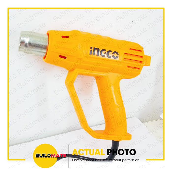 BUILDMATE Ingco Heat Gun 2000W Hot Air with Nozzle Plastic Sealer Heater Blower Heat Shrink SOLD PER PIECE HG2000385 / HG200047 / HG200078 - IPT