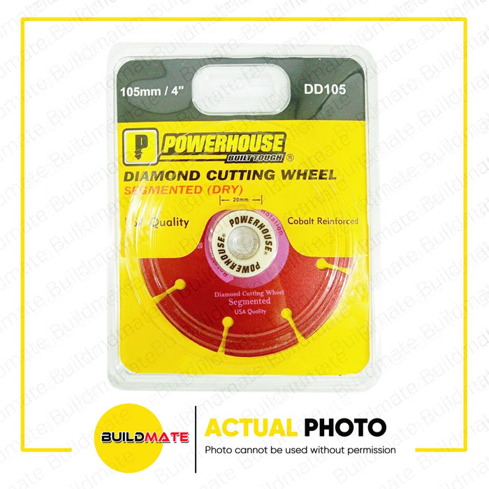 POWERHOUSE Diamond Cutting Wheel Disc Dry Type 4" DD105 •BUILDMATE•PTAA