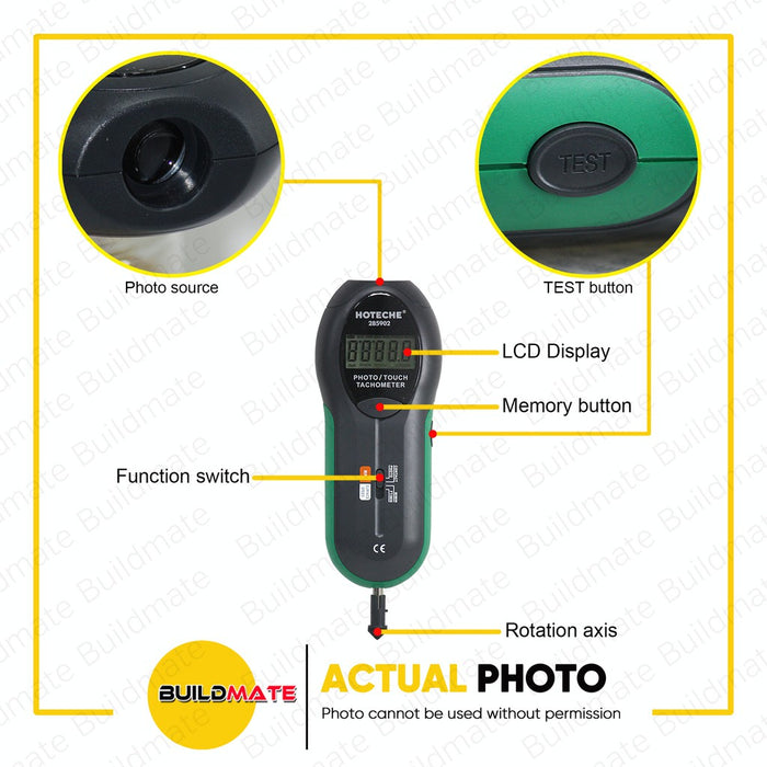 HOTECHE Photo and Touch Tachometer HTC-285902 •BUILDMATE•