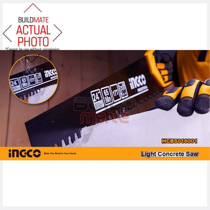 BUILDMATE Ingco Light Concrete Saw 24"/600mm (17T) for Cutting Cellular Concrete HCBS016001 • IHT