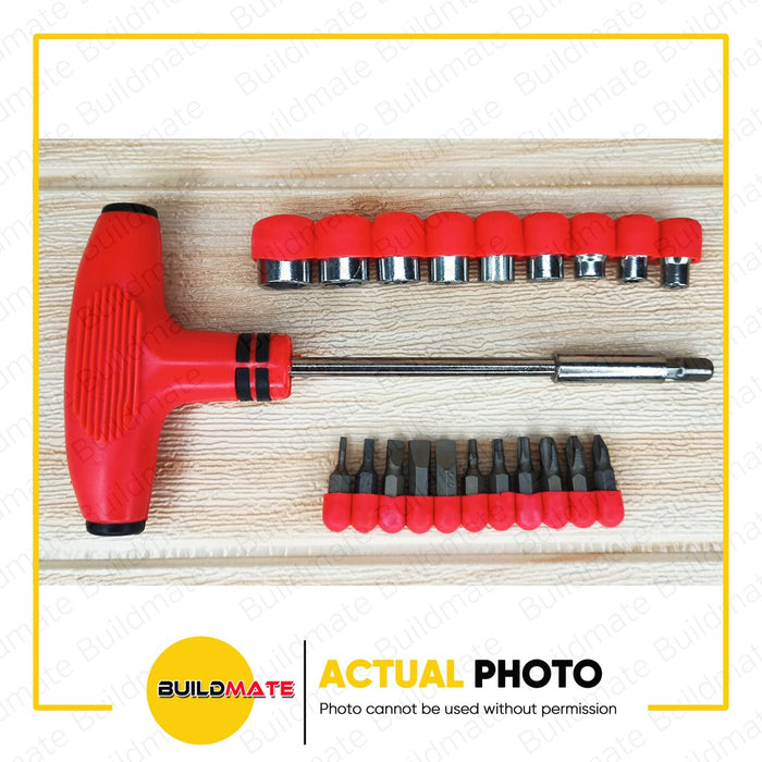T- Handle Bit and Socket Set 21PCS/SET REGAL | MARS TOOLS SOLD PER SET •BUILDMATE•
