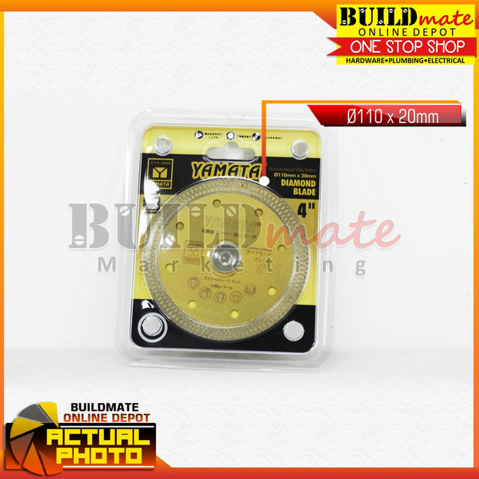 YAMATA Thin Diamond Disc for Grinder Flower Pattern Ø110 x 20mm •BUILDMATE•