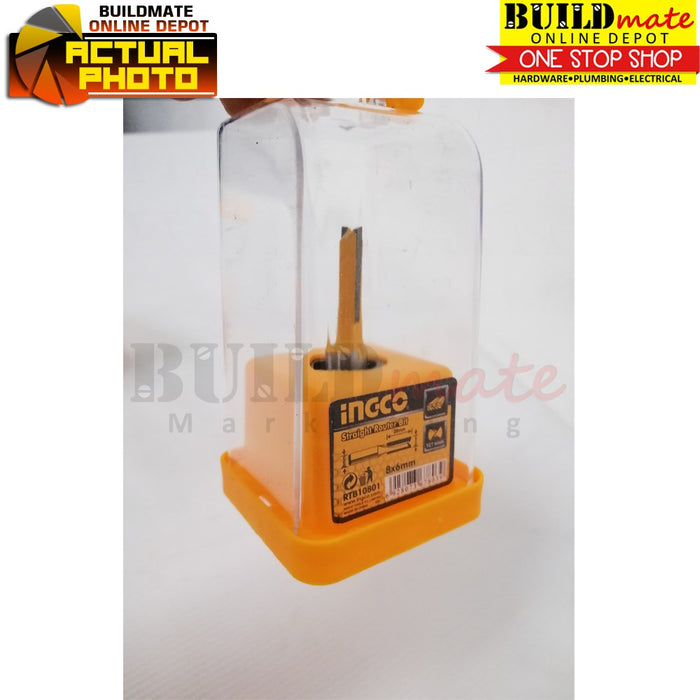 INGCO Router Bit Straight | 90°V-groove Tungsten Carbide Tip 8mm Shank ...