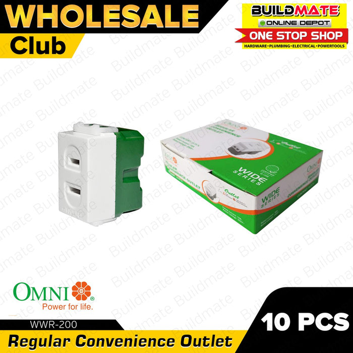 [WHOLESALE] (10PCS) OMNI Regular Convenience Outlet 16A WWR-200 •BUILDMATE•
