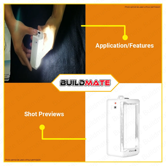 OMNI LED Rechargeable Emergency Light 1.5W 6500K DAY LIGHT AEL010 •BUILDMATE•