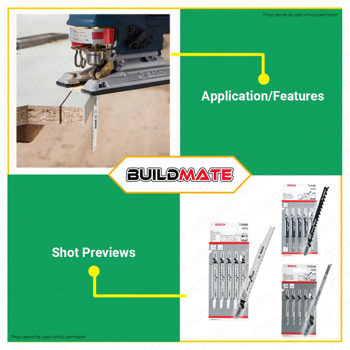 BOSCH Professional Original Fine Curve Straight Extra Clean Cut Wood Jigsaw Saw Blade Set •BUILDMATE• BAX
