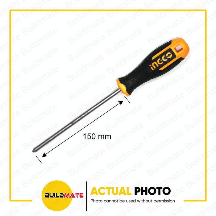 INGCO Phillips Screwdriver Cr-V 150mm | 200mm SOLD PER PIECE •BUILDMATE• IHT