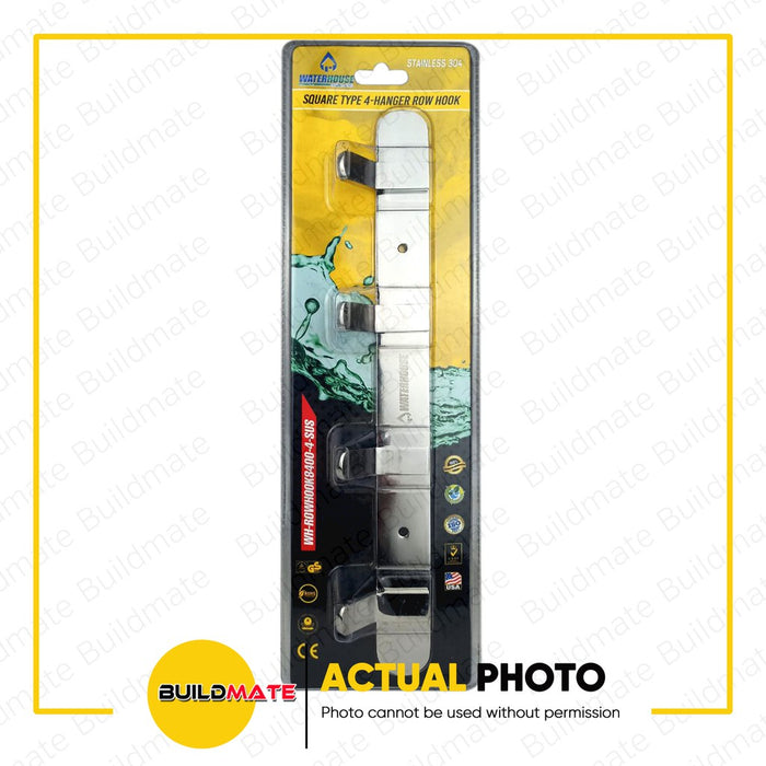 WATERHOUSE by POWERHOUSE 4 Hanger Row Hook Stainless 304 SQUARE | ROUND SOLD PER PIECE •BUILDMATE•