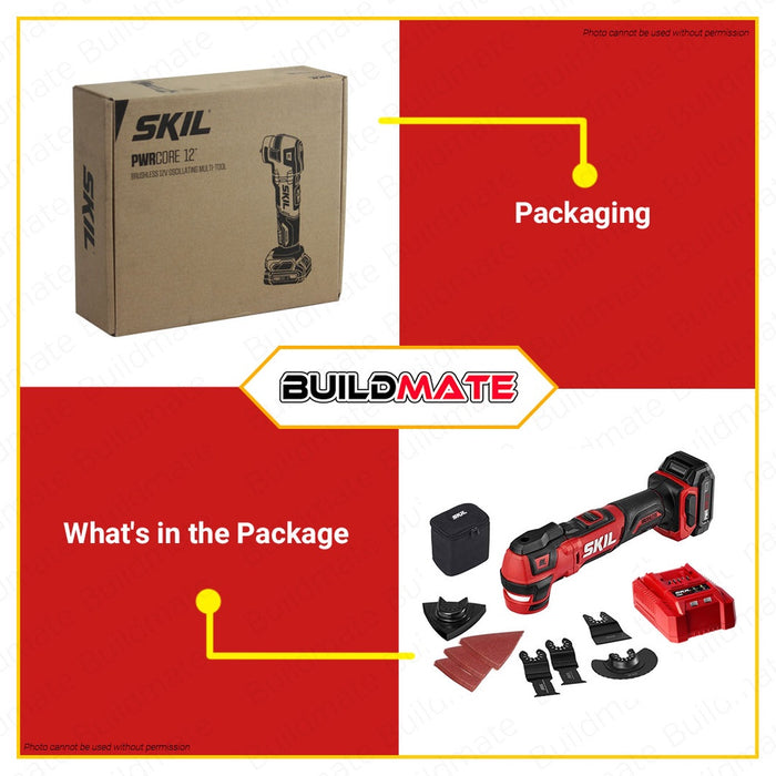 SKIL Oscillating  Multi-Tool 12V BL with Battery and Charger OS5927C-10 •BUILDMATE•