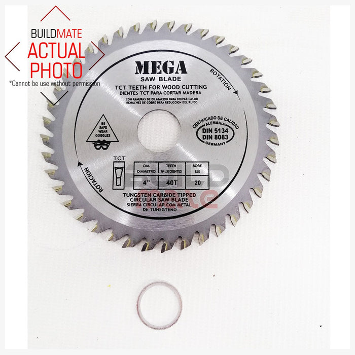 MEGA TCT Saw Blade For Wood Cutting 4" 40T •BUILDMATE•