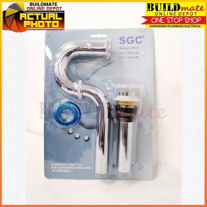 S.G.C. Turn Over w/Hole P-TRAP 1 1/4"  S.G.C.-2040+B2 •BUILDMATE