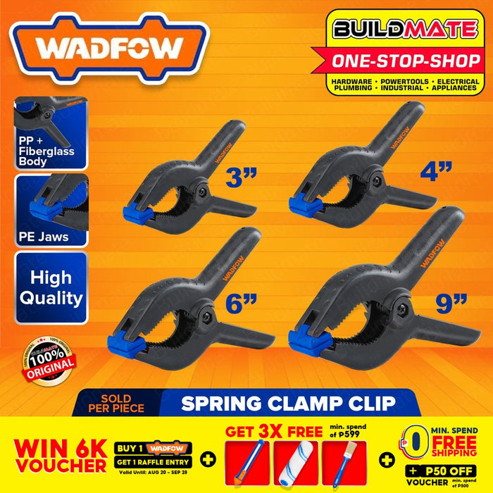 WADFOW Spring Clamp 3" | 4" | 6" | 9" Inch [SOLD PER PIECE] Backdrop Clips Clamps •BUILDMATE• WHT